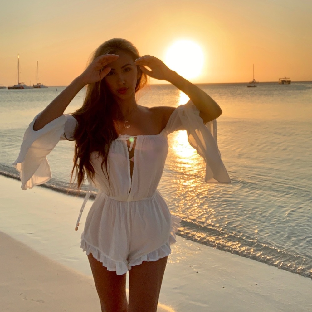 White romper cover up😍